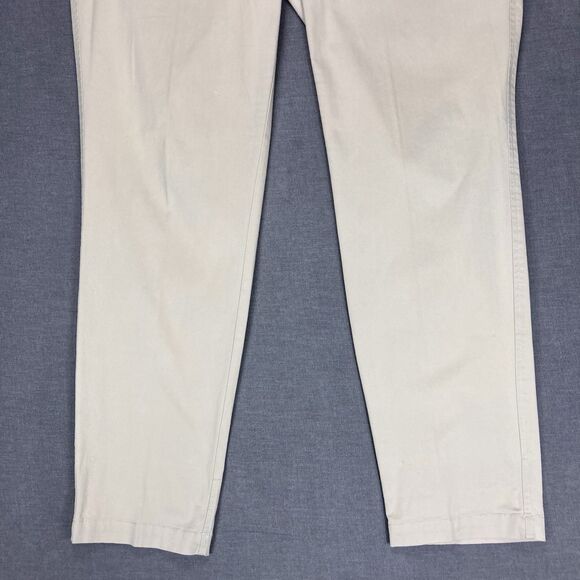 Vince Chino Pants Women 14 Cream Straight Leg Classic Career Preppy Basic Casual - Picture 5 of 14